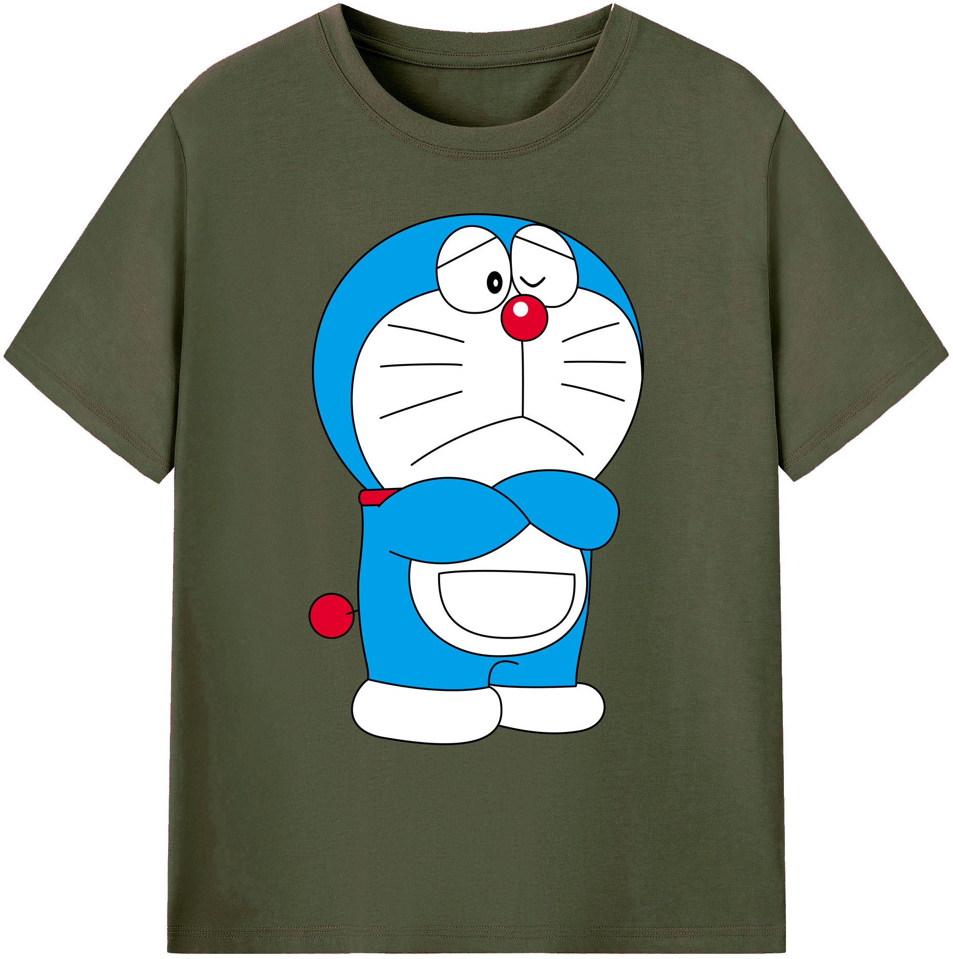 （画像用） ドラえもん Doraemon 綿100％ メンズ半袖Tシャツ｜肌触りやわらか＆通気性
